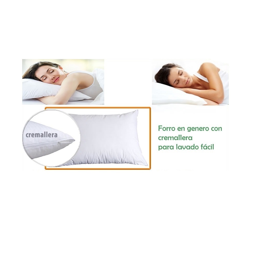 Set x2 Almohada Hotelera 70x50cm Blanca